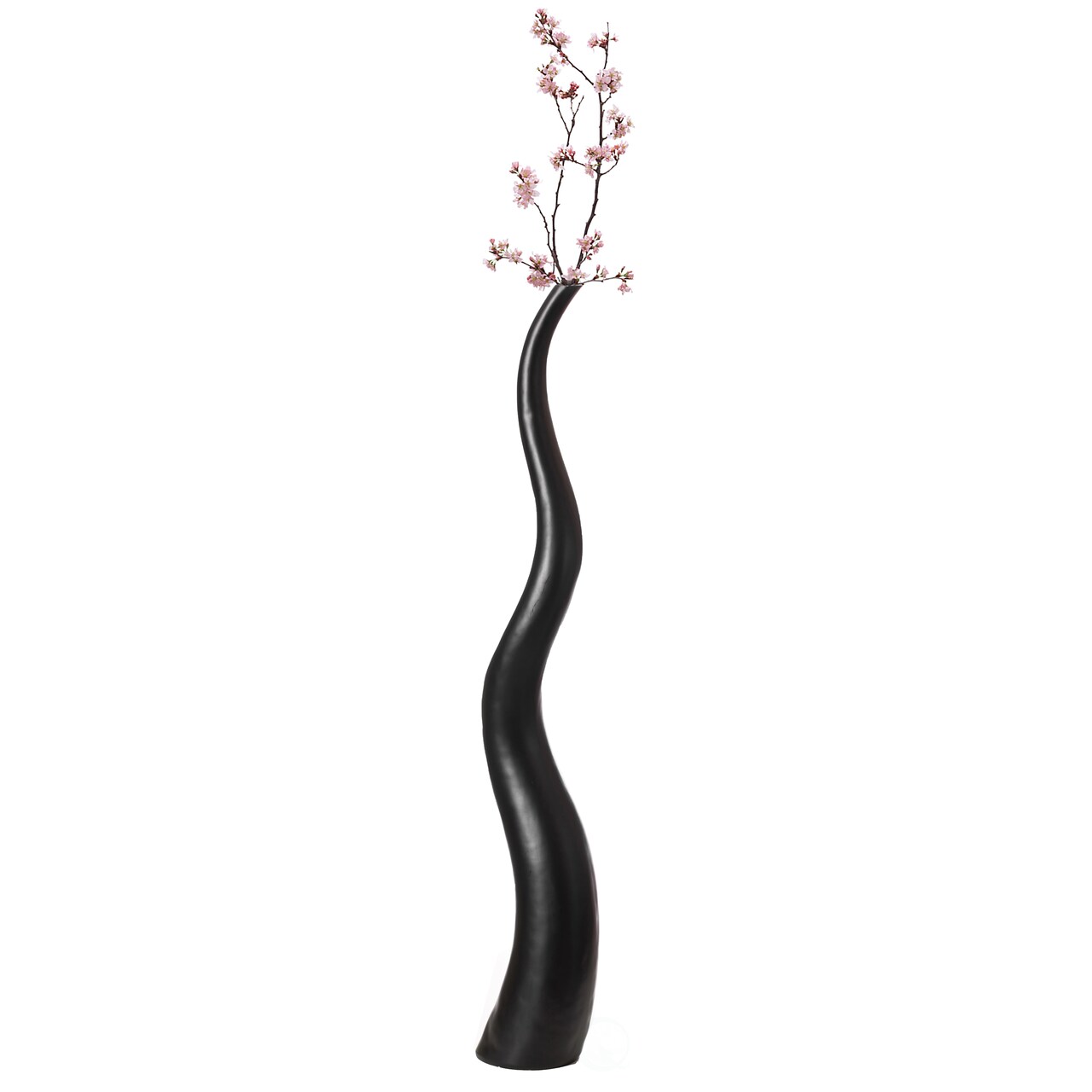 Tall Ceramic Black Animal Horn Floor Vase Elegant for Entryway Dining Living Room Decor Statement Piece with Distinctive Antler-Inspired Design Blending Contemporary Elegance and Nature-Inspired